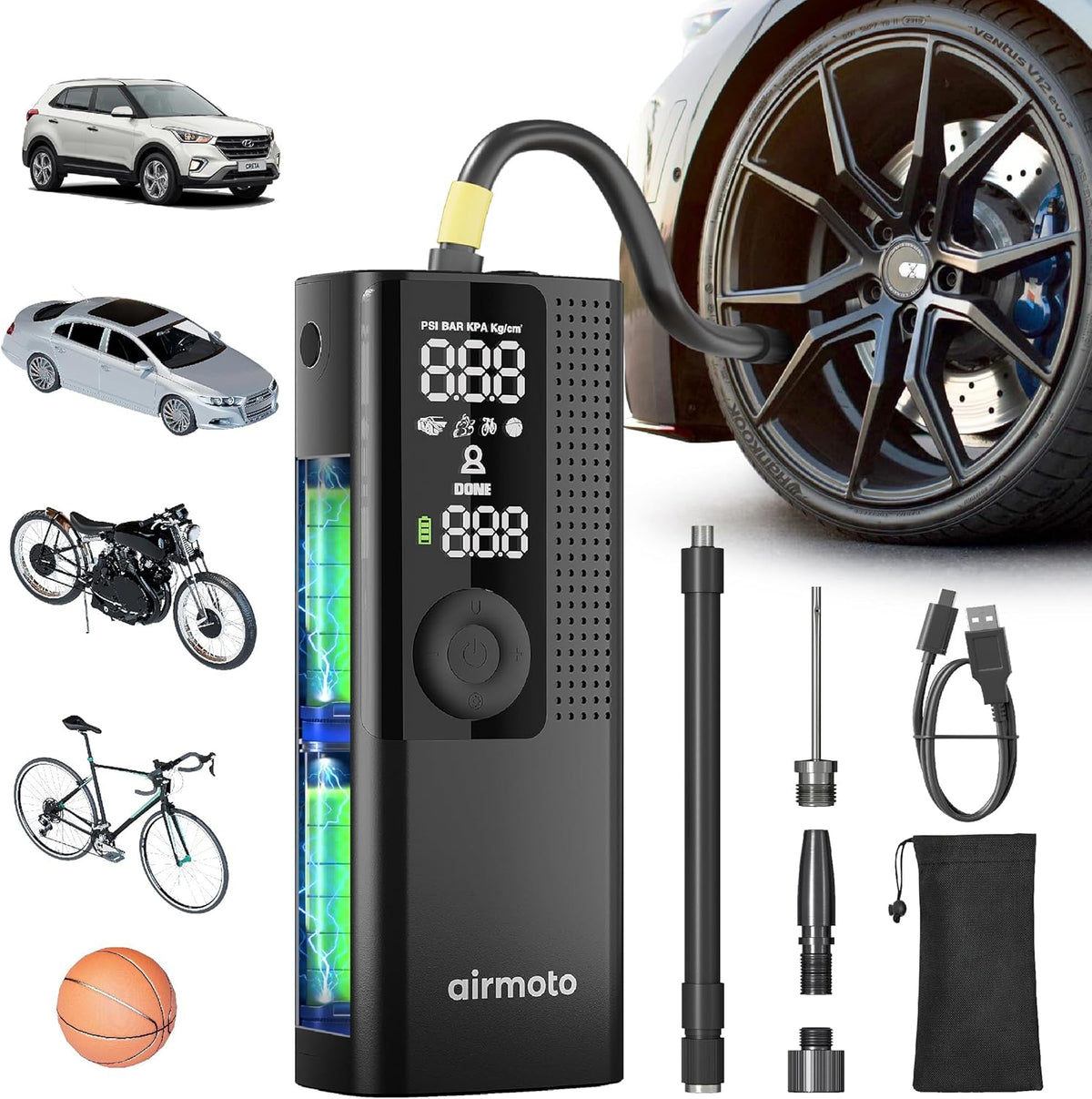 Compresor Auto Portabil Digital
